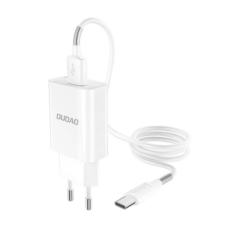 Dudao Home Travel EU Adapter USB Wall Charger 5V|2.4A QC3.0 Quick Charge 3.0 white (A3EU white) Dudao Charger A3EU (6970379615829)
