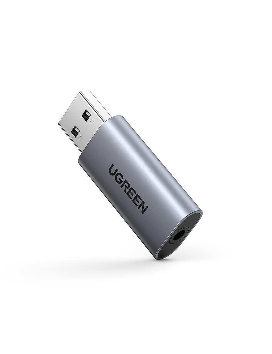 UGREEN CM383 USB to mini jack 3.5mm audio adapter (grey) 80864 (6957303888641)