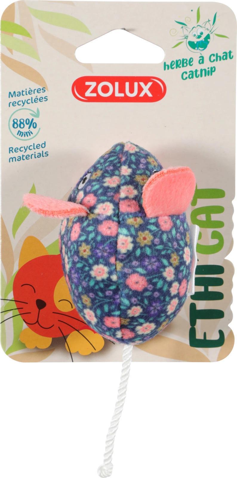 Zolux ZOLUX Zabawka dla kota ETHICAT mysz, kwiaty 580753 piederumi kaķiem