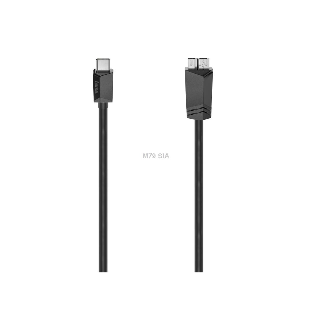 Hama USB-C/Micro-USB, USB 3.2, 5 Gbit/s, 0.75 m - Vads  00200655 (4047443444004) LED Televizors