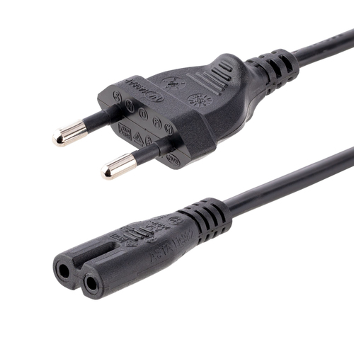 2m (6ft) Laptop Power Cord, EU Plug to C7, 2.5A 250V, 18AWG, Notebook / Lapto... adapteris