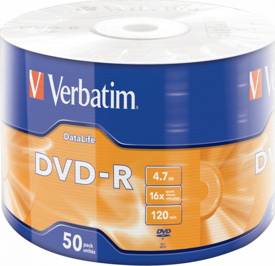 Verbatim 43791 blank DVD 4.7 GB DVD-R 50 pc(s) matricas