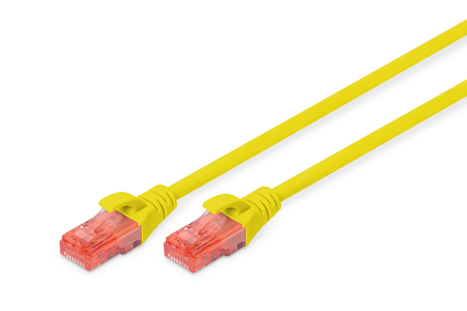DIGITUS Premium CAT 6 UTP patch cable, Length 3,0m, Color yellow kabelis, vads
