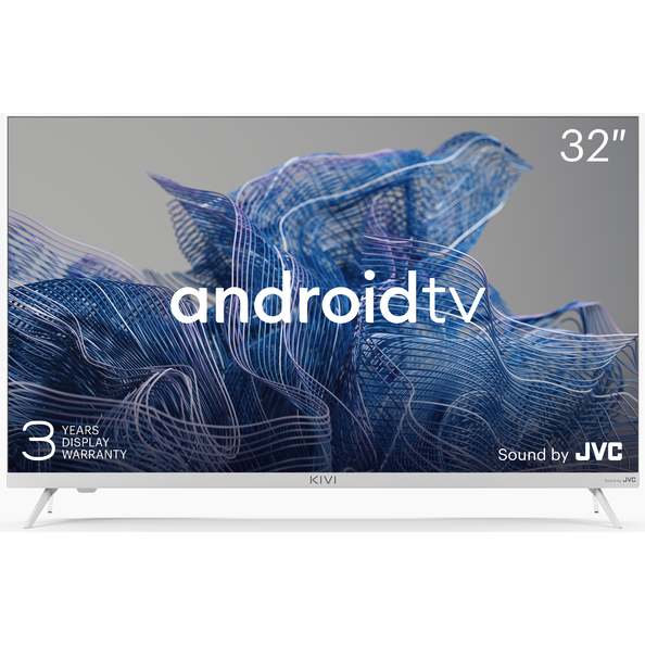 Kivi 32H750NW 32', HD, Google Android TV, White, 1366x768, 60 Hz, Sound by JVC LED Televizors