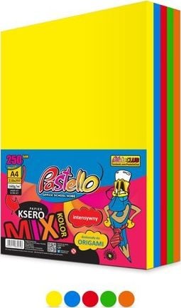 Pastello Papier ksero A4 80g mix kolorow 250 arkuszy AC250PTL (5902385950084) papīrs