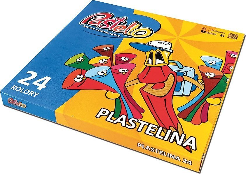 Pastello Plastelina PASTELLO 24 kolory AA143PTL (5902385955089) materiāli konstruktoriem