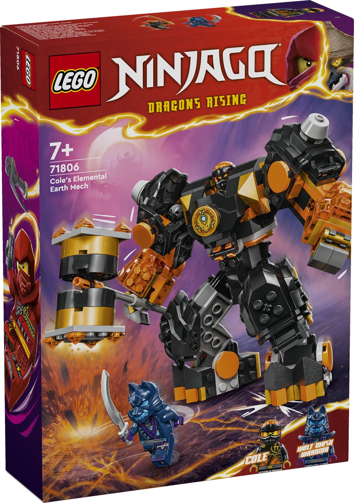 Lego Bricks Ninjago 71806 Coles Elemental Earth Mech LEGO konstruktors