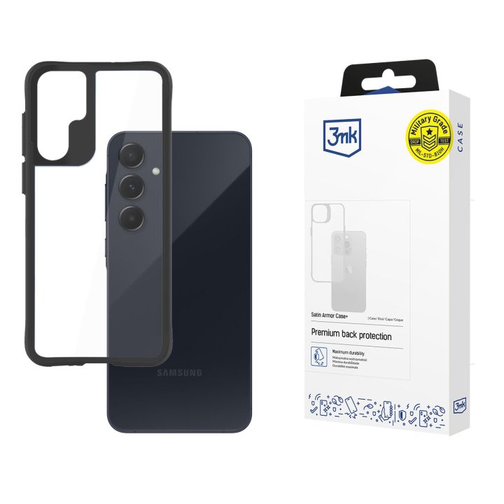 Samsung Galaxy A55 5G - 3mk Satin Armor Case+ maciņš, apvalks mobilajam telefonam