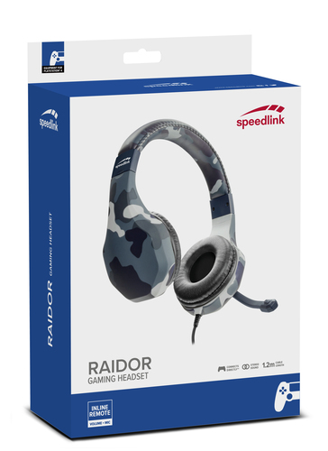 SPEEDLINK RAIDOR Headset Wired Head-band Gaming Blue 4027301432640 austiņas