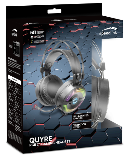 SPEEDLINK QUYRE RGB 7.1 Headset Wired Head-band Gaming USB Type-A Black 4027301273922 austiņas