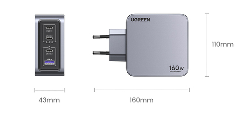 UGREEN Nexode Pro 160W GaN Charger with USB-C Cable