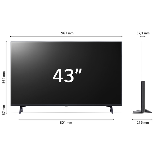 LG 43QNED756RA 43'' / 109 cm 4K Ultra HD QNED Gen6 4K AI-Prozessor LED Televizors