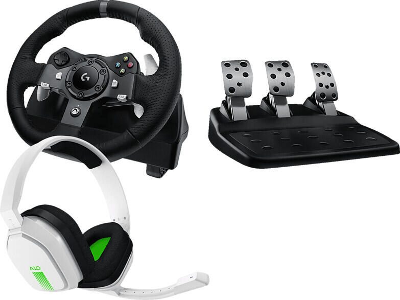 LOGITECH G920 Driving Force Racing Wheel + Astro A10 - WHITE spēļu konsoles gampad