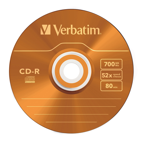 CD-R Verbatim [ slim jewel case 10 | 700MB | 52x | Colour | DataLife+ AZO ] matricas