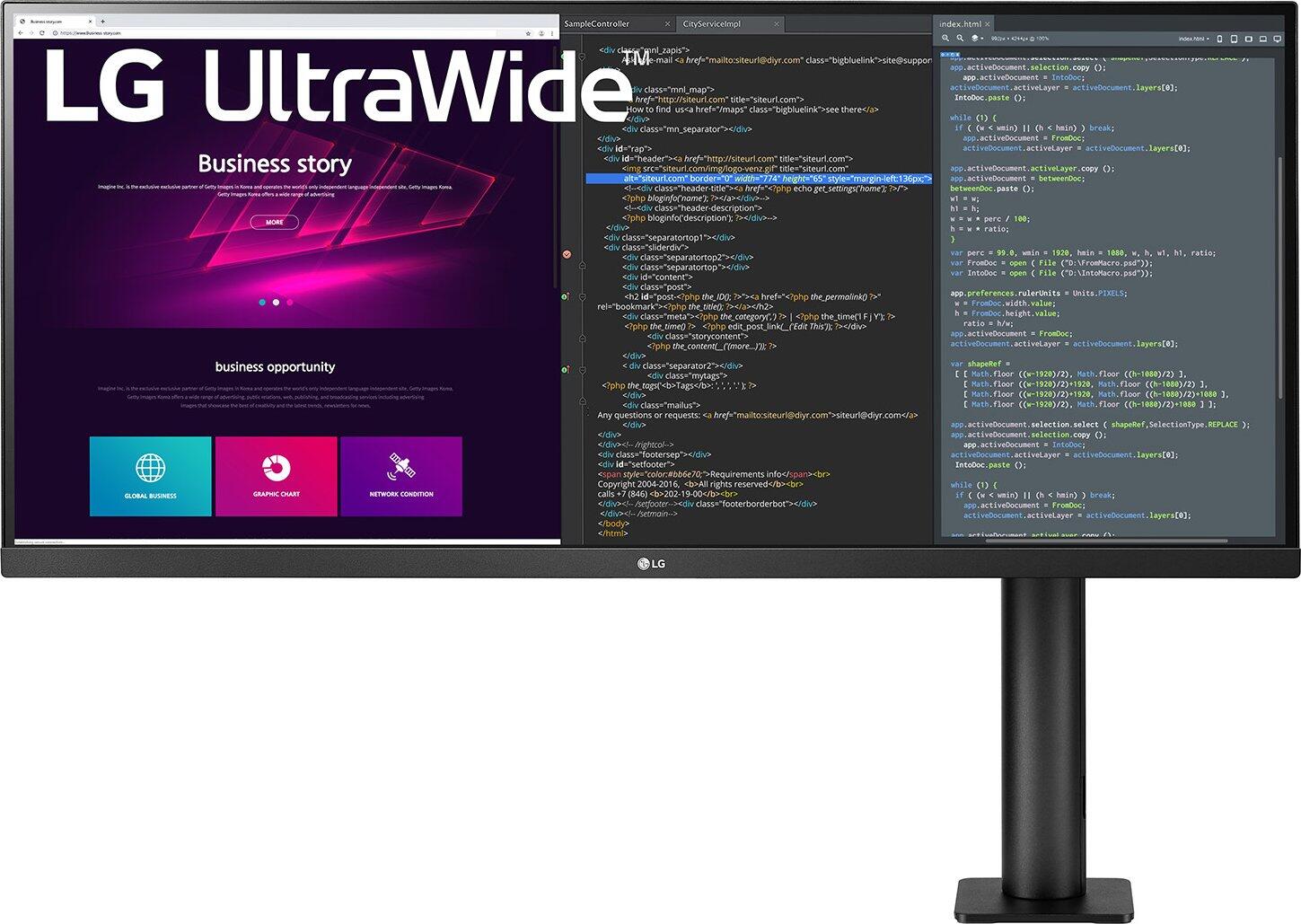 LG UltraWide 34WN780P-B Monitor 86,4cm (34 Zoll)(UWQHD, IPS, 5ms, HDMI, DisplayPort, USB-Hub, HDR10) monitors