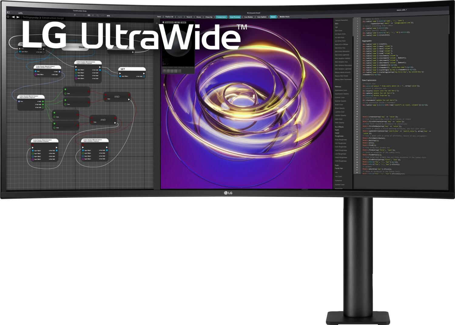 LG UltraWide 34WP88C-B Curved Monitor 86,72cm (34 Zoll)(UWQHD, IPS, 5ms, HDMI, DisplayPort, USB-C, USB-Hub, HDR10) monitors