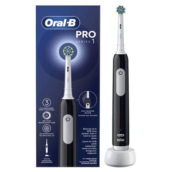 Oral-B Pro Series 1 Cross Action | Rechargeable | For adults | Number of brush heads included 1 mutes higiēnai