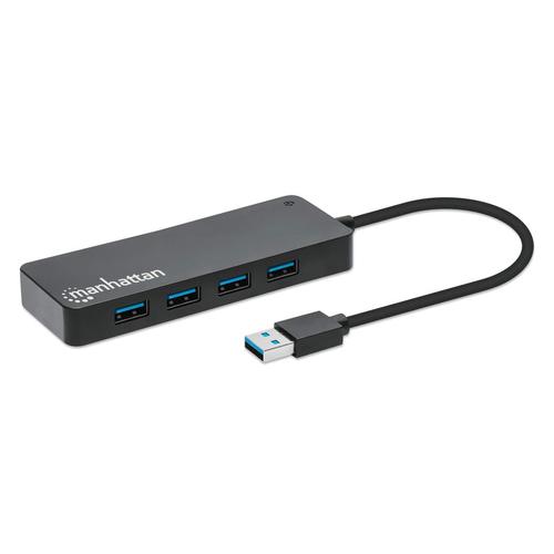 Manhattan USB-A Dock/Hub, Ports (x7): USB-A (x7), 5 Gbps (USB 3.2 Gen1 aka USB 3.0), External Power Supply Not Needed, Cable 15cm, SuperSpee USB centrmezgli