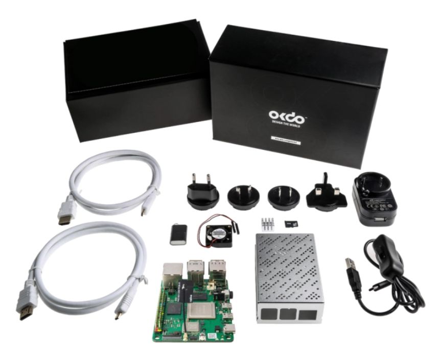 Okdo Single Board Computer -  ROCK4C+ STARTER KIT 5059044408223 pamatplate, mātesplate