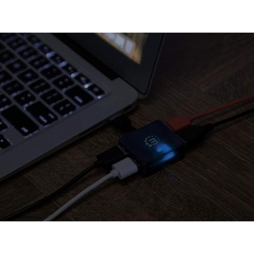 Manhattan Hi-Speed USB 2.0 Micro Hub 4 ports USB centrmezgli