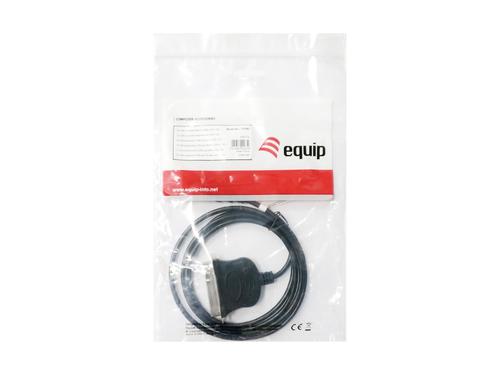 Equip Adapter USB-A -> Parallel EPP,ECP,bidi  St/St 1.50m sw Polybeutel adapteris