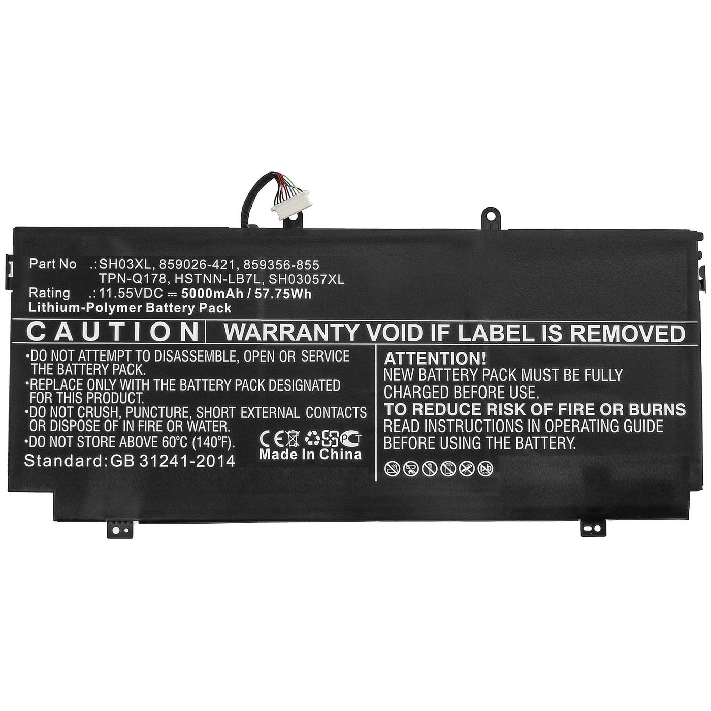 CoreParts Laptop Battery for HP 57.75Wh  5704174372172 akumulators, baterija portatīvajiem datoriem