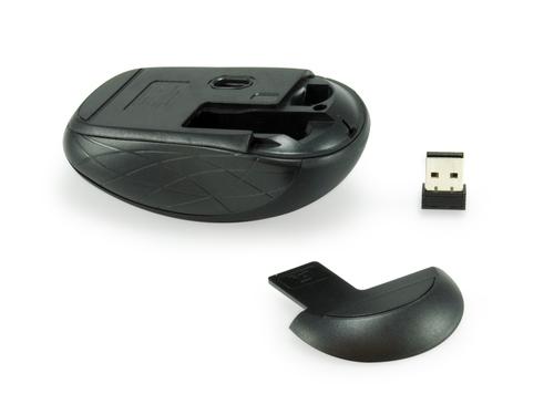 Equip Optische Maus kabellos USB Mini            R+L schwarz Datora pele