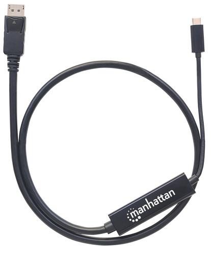 Manhattan USB Typ C auf DisplayPort-Adapterkabel 1m schwarz kabelis, vads