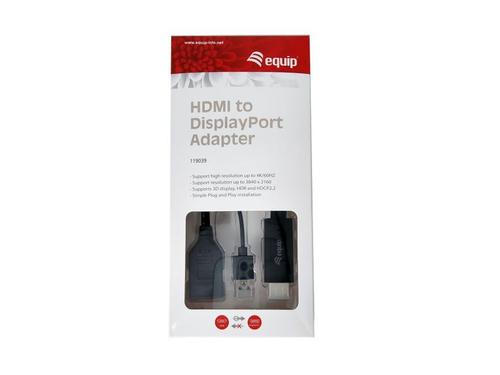 Equip HDMI Adapter Displayport  St/Bu 0.15m 4K/60Hz       sw adapteris