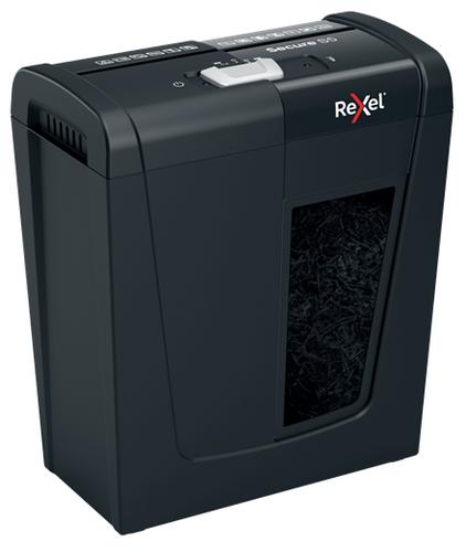 Rexel Secure S5, (P-2), 5 sheets, 10 L garbage can, striped papīra smalcinātājs