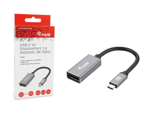 Equip Adapter USB-C -> DisplayPort 1.4       8K60Hz 0.15m gr adapteris