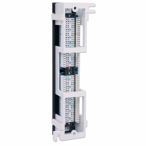 Intellinet Wall-mount patch panel 12 ports UTP Cat.5e black Serveru aksesuāri