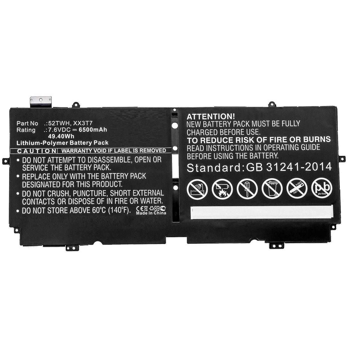 CoreParts Laptop Battery for Dell  5704174371793 akumulators, baterija portatīvajiem datoriem