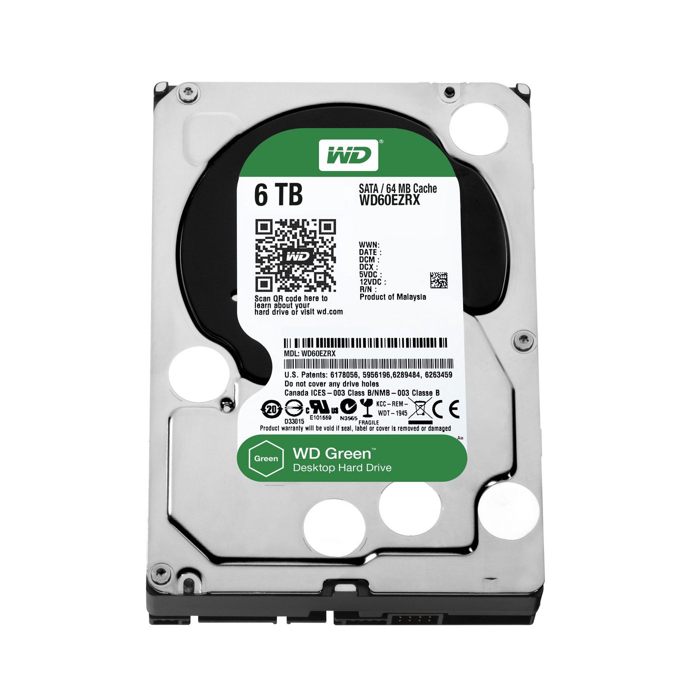 WD Caviar Green 6TB 64MB Cache WD60EZRX-RFB (5711783155676)