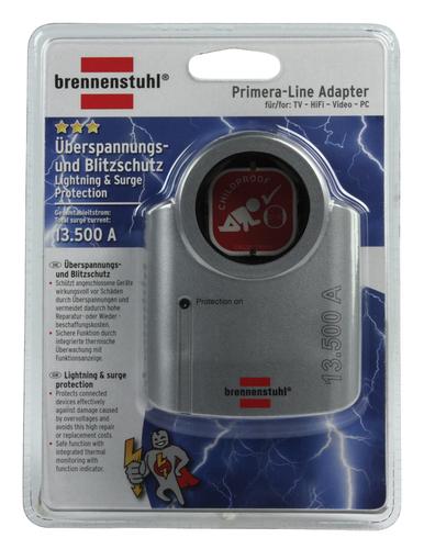 Brennenstuhl Surge protector 13.500A Primera-Line silver adapteris