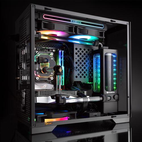 Raijintek PAEAN MINI Mini-ITX Gehause, Tempered Glass - schwarz Datora korpuss