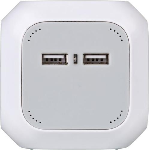 Brennenstuhl 4-way socket cube + USB