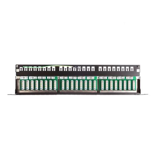 Netrack patchpanel 19'' 24 ports cat. 5e FTP LSA 0,5U, with shelf Serveru aksesuāri