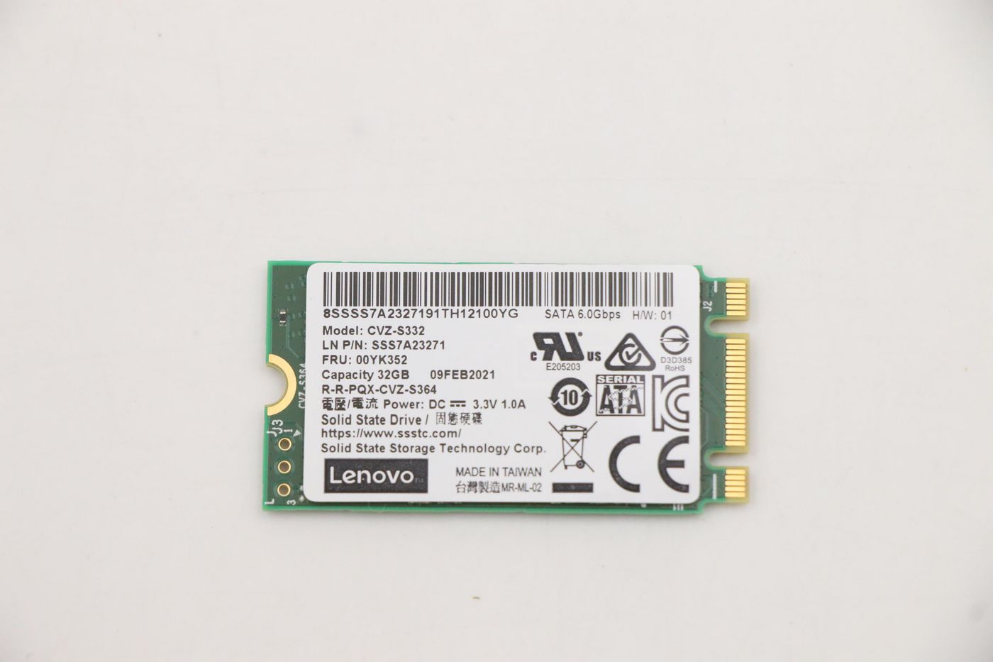 32GB SATA Boot M.2 SSD Card 00YK352-RFB (5715063043172) SSD disks