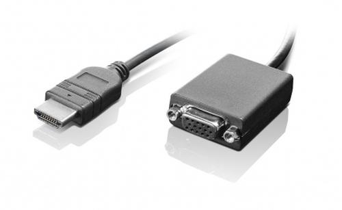 Lenovo HDMI to VGA Black, Adapter, 0.2 m