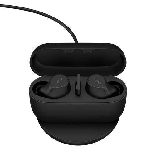 Jabra Evolve2 Buds UC Headset In-Ear (Bluetooth, kabellos, USB-A, Ladecase, Wireless-Charging-Pad) austiņas