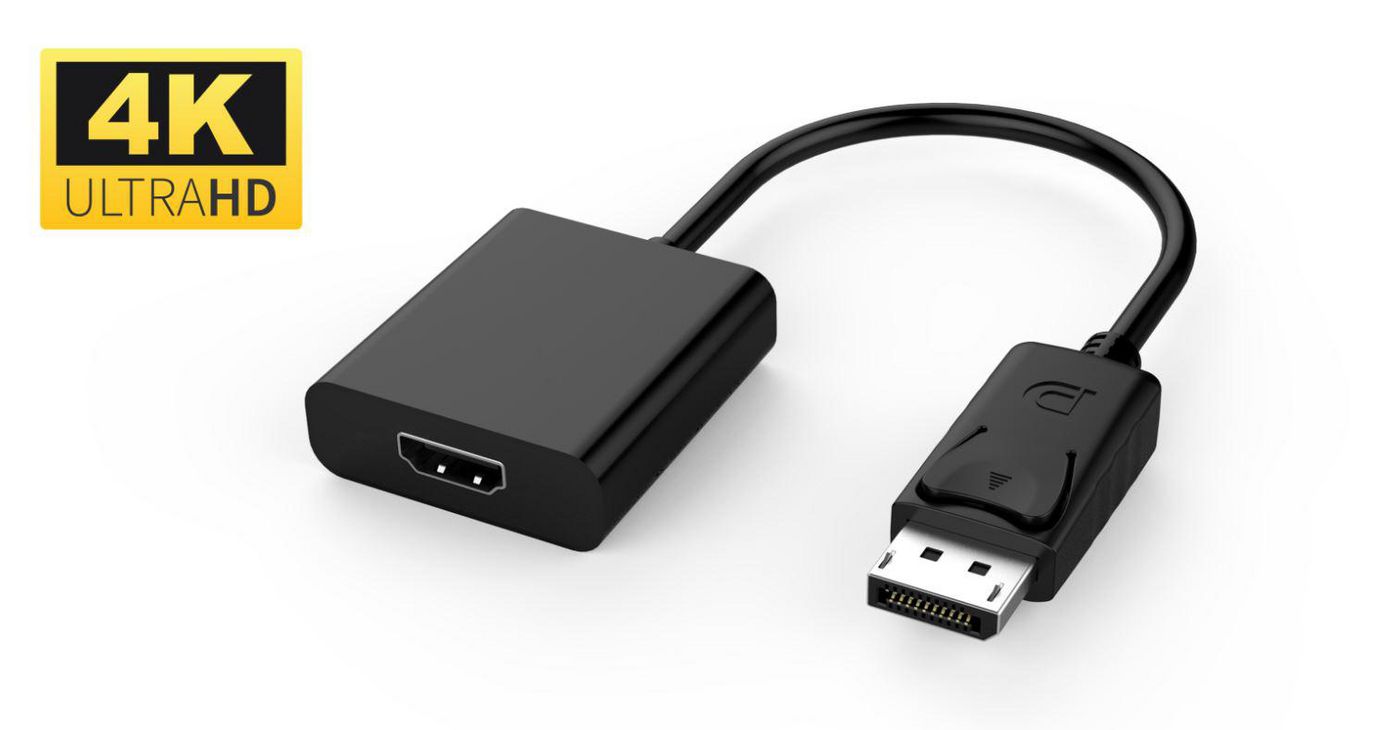 MicroConnect DP2HD4KS Active Displayport Adapter 1.2 DP male to HDMI female, Black,