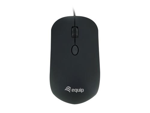 Equip Optische Maus USB Comfort 4 Tasten         R+L schwarz Datora pele