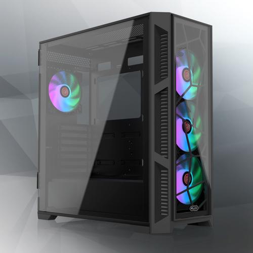 Raijintek PONOS Ultra Midi-Tower, Tempered Glass - schwarz Datora korpuss