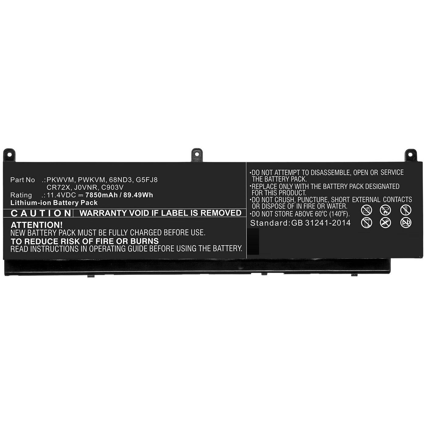 CoreParts Laptop Battery for Dell  5704174371755 akumulators, baterija portatīvajiem datoriem