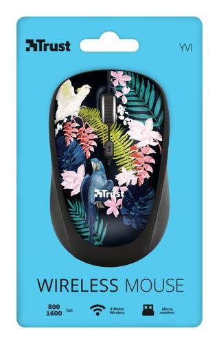 Mouse Trust Yvi Wireless Parrot 23387 (Optical; 1600 DPI; multicolour) Datora pele