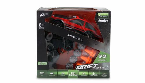 Amewi RC Drift Sport Car 1:24 red, 4WD 2.4 GHz RTR Radiovadāmā rotaļlieta