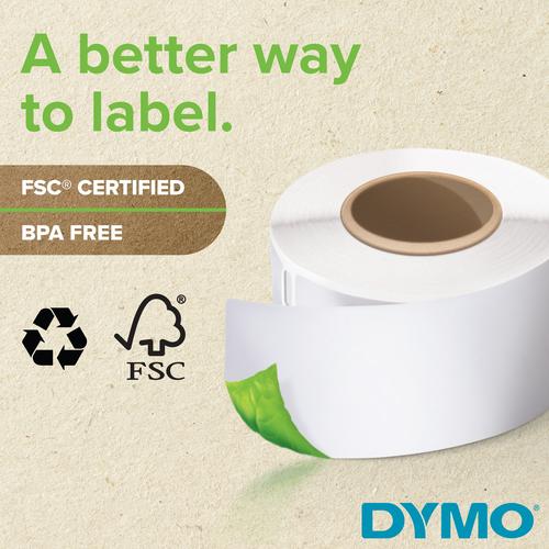 DYMO Registered  Original Etikett fur LabelWriter Trademark  32mm x 57mm Vorteilspack 12x1000 Etiketten (weis, permanent haftend) papīrs