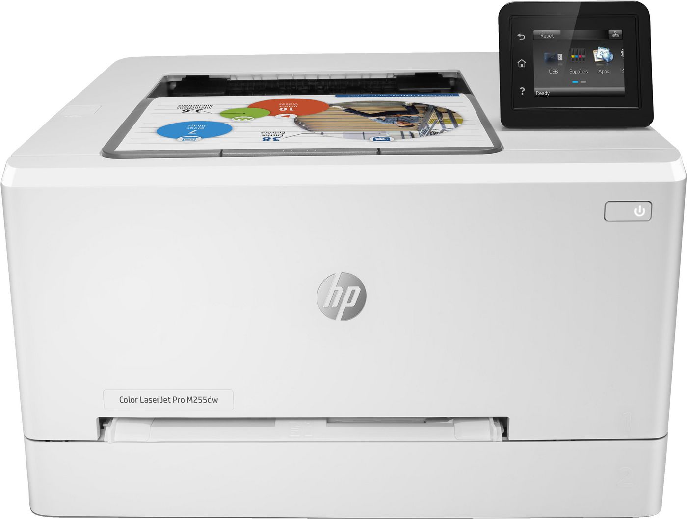 HP Color LaserJet Pro M255dw, Color, Printer for Print, Two-sided printing; Energy Efficient; Strong Security; Dualband Wi-Fi printeris