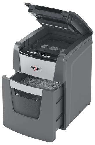 Rexel AutoFeed+ 90X automatic shredder, P-4, cuts confetti cut (4x28mm), 90 sheets, 34 litre bin papīra smalcinātājs